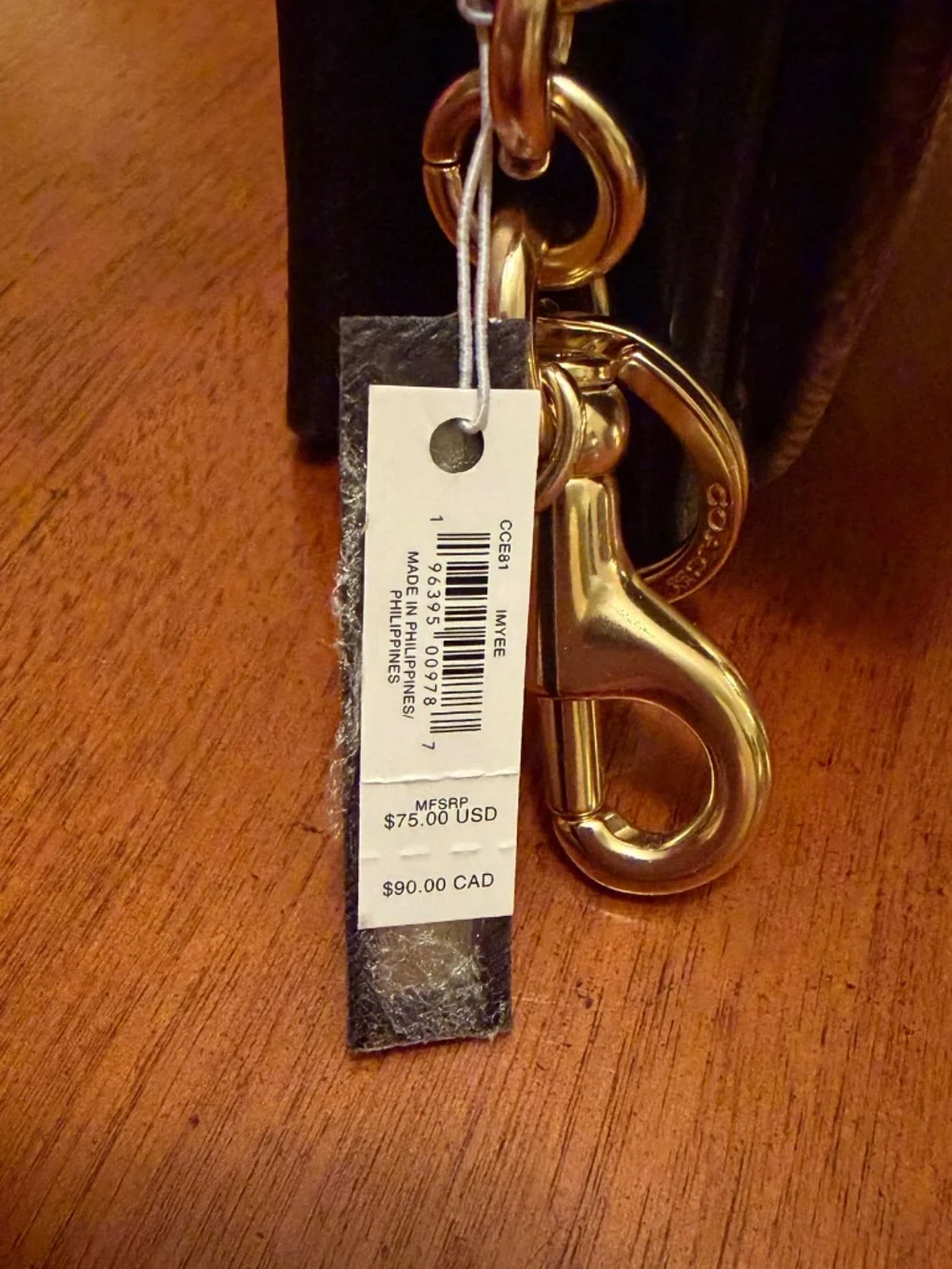 Coach Klare Bag Charm Green Suede With Tan Signature Canvas Brass Hardware  NWT